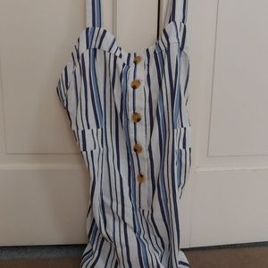 Blue and white Romper